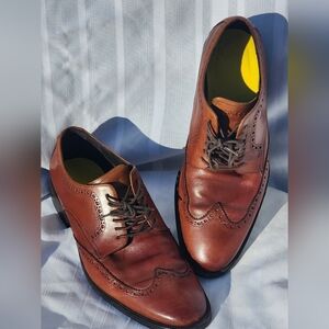 Cole Haan Wing Oxford British Tan Lace Up Men's Shoe Size US 10M 41 UK 9.5 EU 43